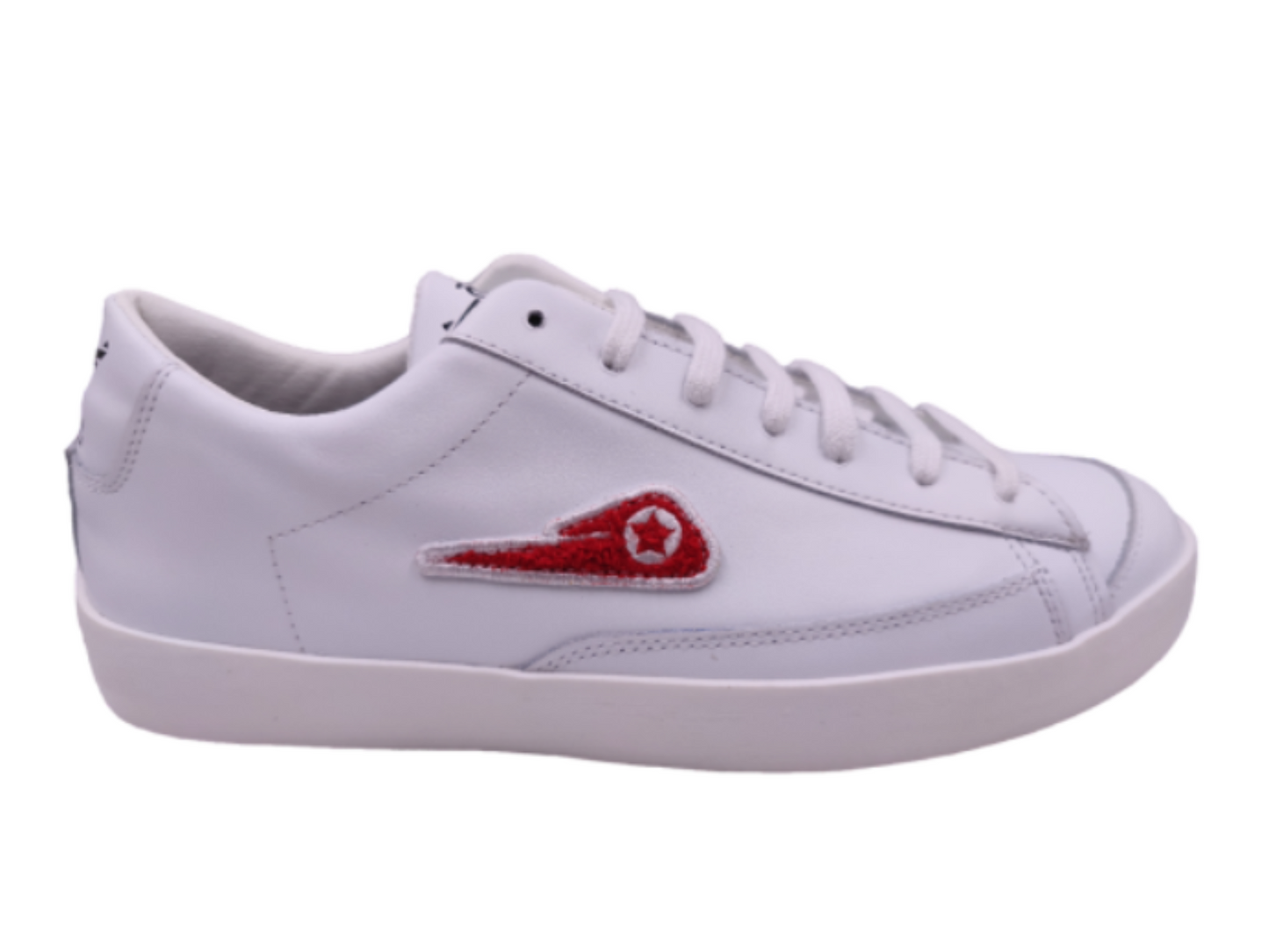 Zapatillas Ilusion Infinita piel blanco logo rojo C11882