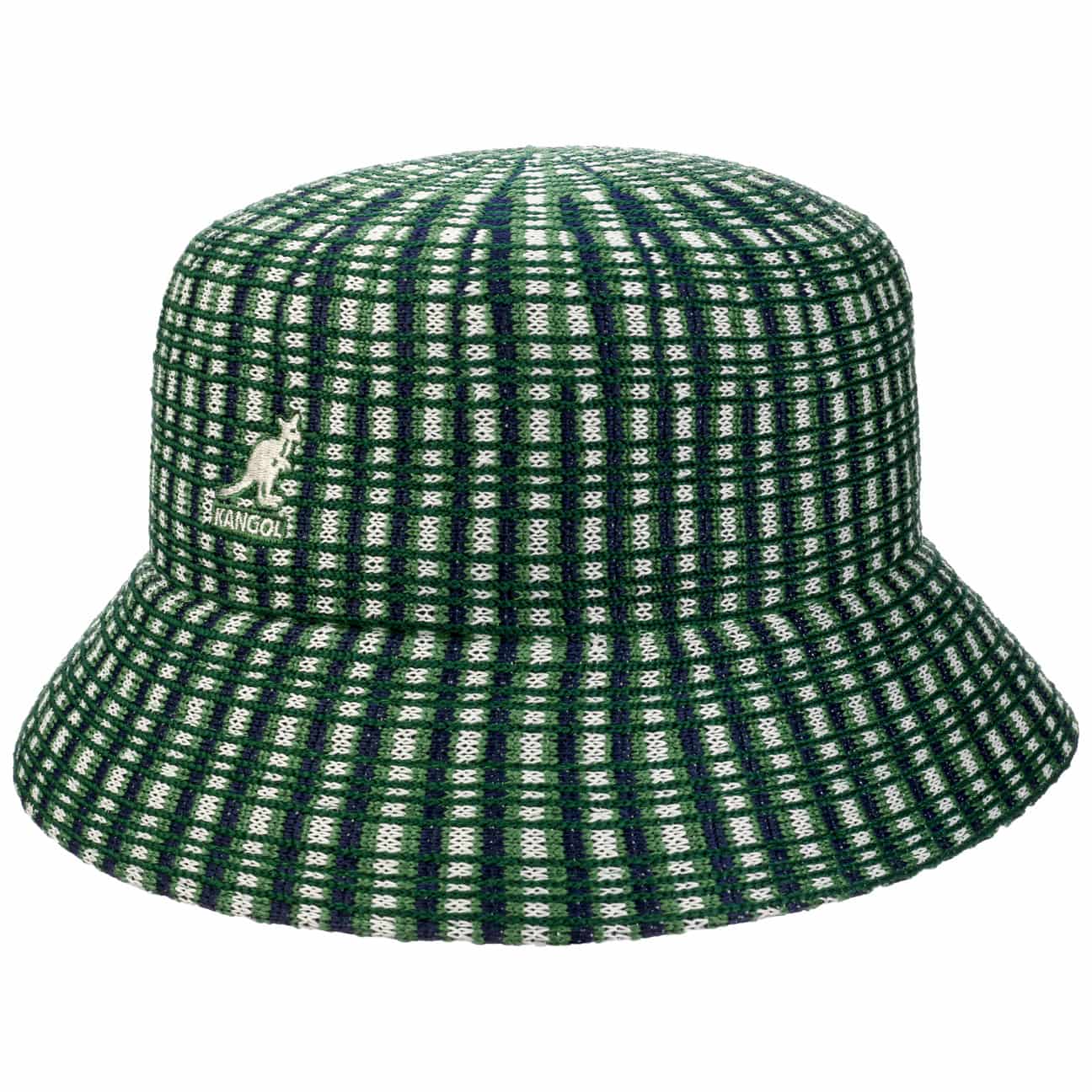 Sombrero Kangol Pre Plaid Bucket cuadros verdes W10110