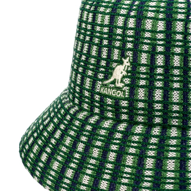 Sombrero Kangol Pre Plaid Bucket cuadros verdes W10110