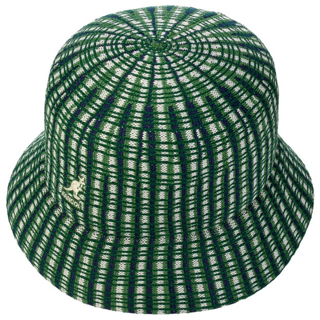 Sombrero Kangol Pre Plaid Bucket cuadros verdes W10110