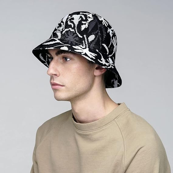 Sombrero Kangol Street Floral Casual  Negro con flores