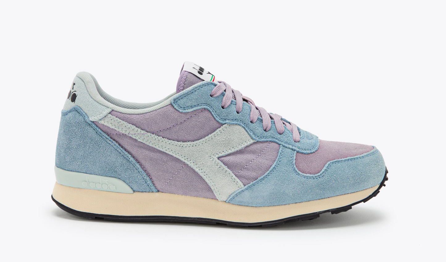 Zapatillas Diadora Camaro Suede malva y azul piedra mujer C10677