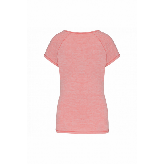 Camiseta Deportiva cuello en V manga corta Ilusión Infinita rosa mujer R12001