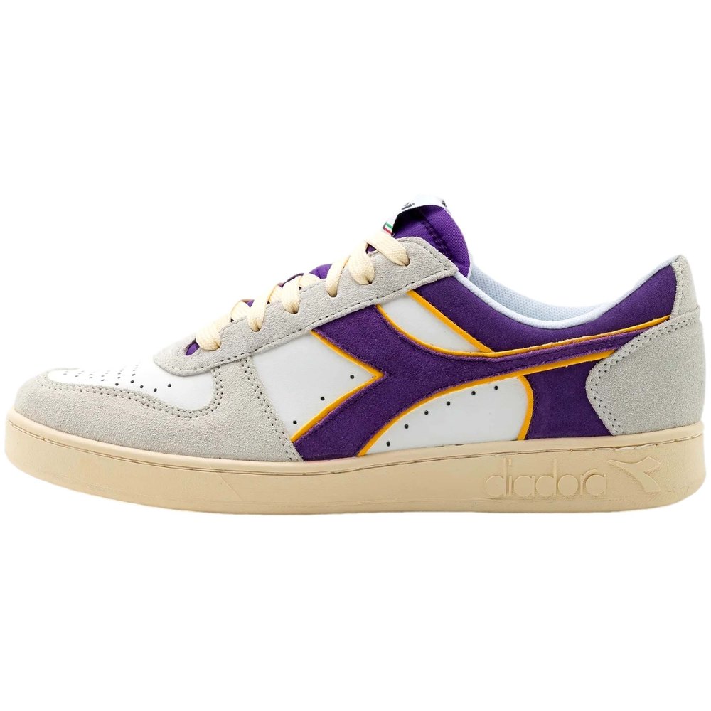 Zapatillas Diadora Magic Basket Low Suede Leather blanco lavanda mujer C10676