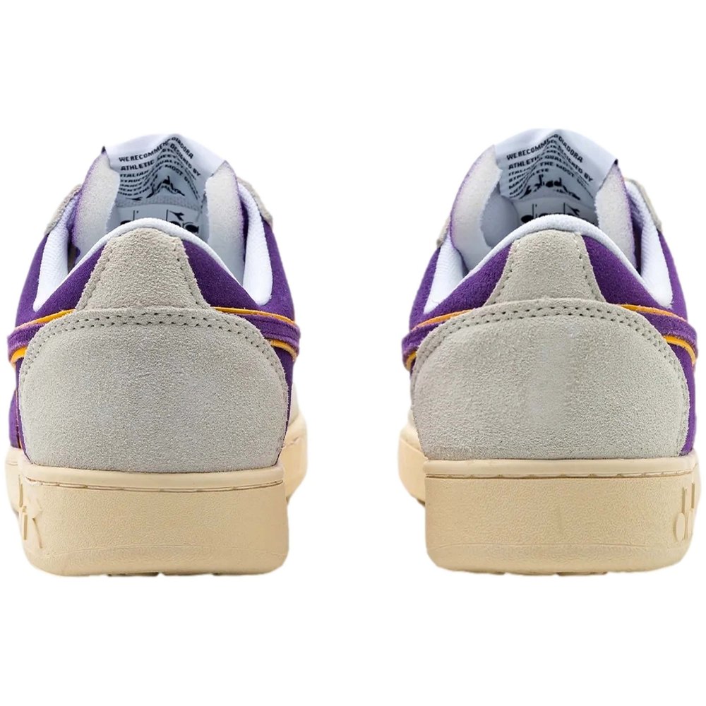 Zapatillas Diadora Magic Basket Low Suede Leather blanco lavanda mujer C10676