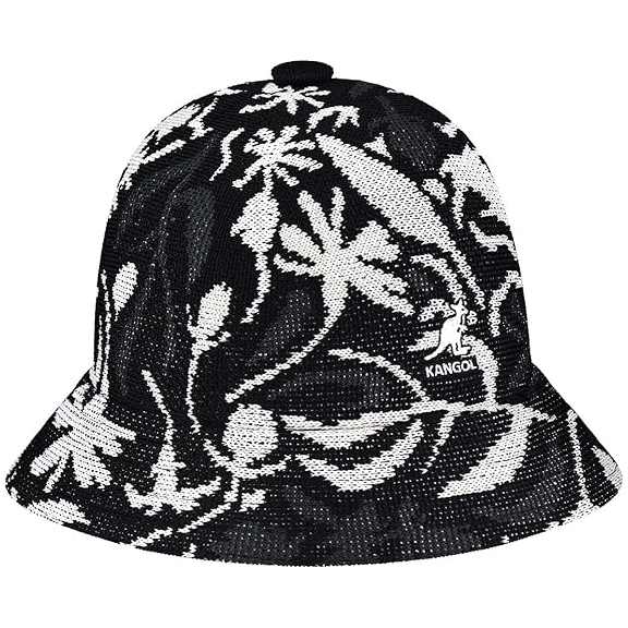 Sombrero Kangol Street Floral Casual  Negro con flores