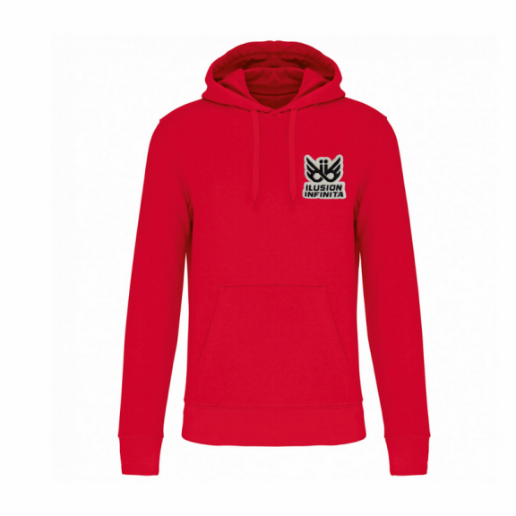 Sudadera capucha Ilusión Infinita rojo hombre R11983