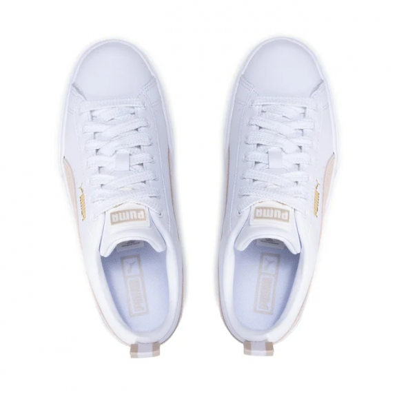 Zapatillas Puma Mayze Lth blanco beige mujer C11261