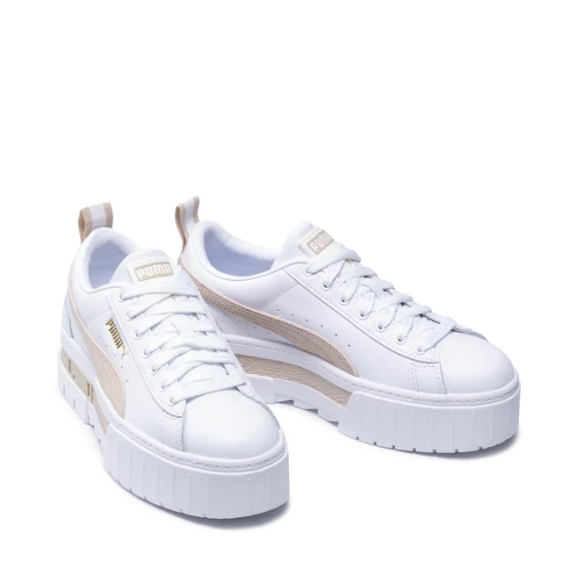 Zapatillas Puma Mayze Lth blanco beige mujer C11261